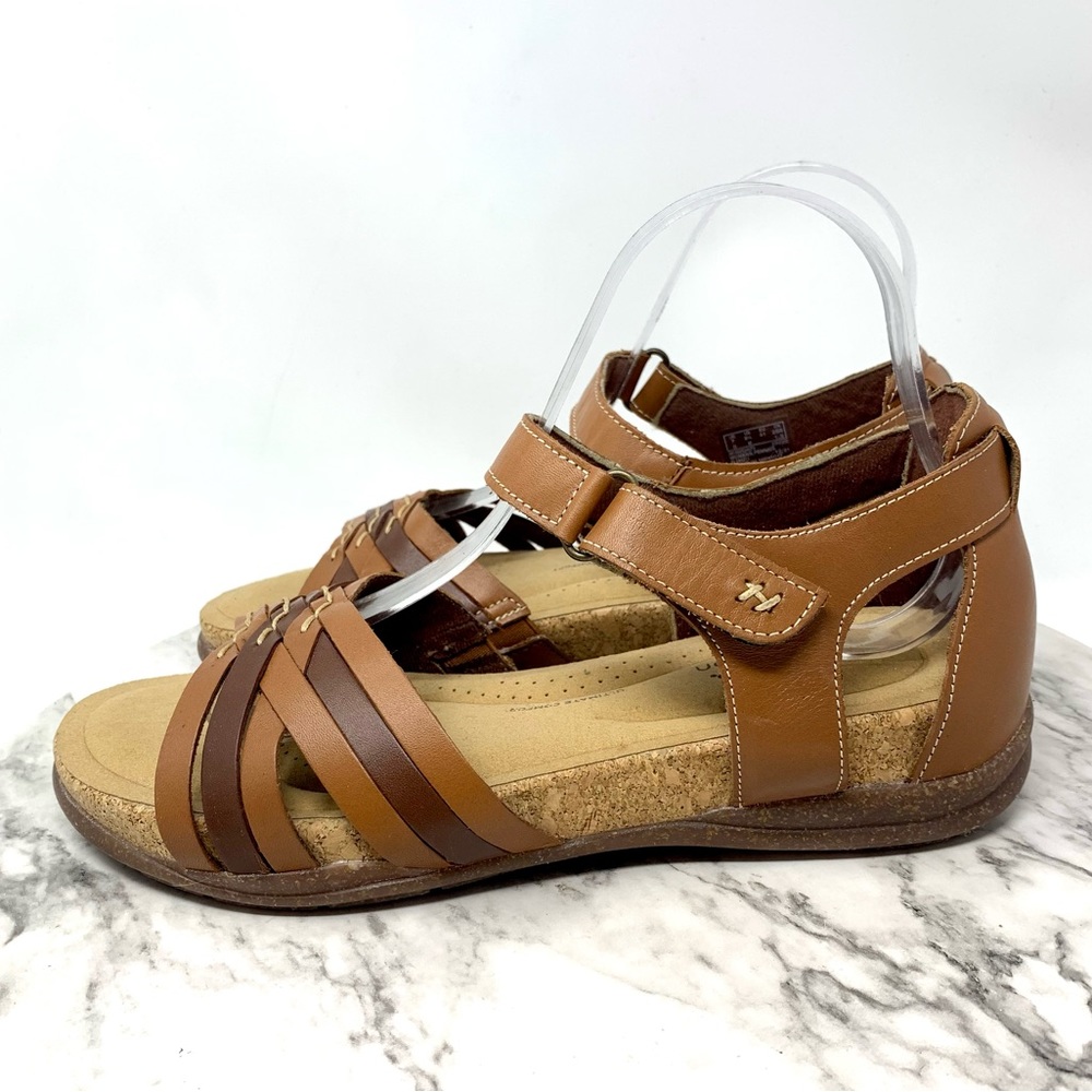 Clarks Roseville Cove Multi Strap Comfort Brown Leather Sandals 9.5 Bohemian - Picture 3 of 16